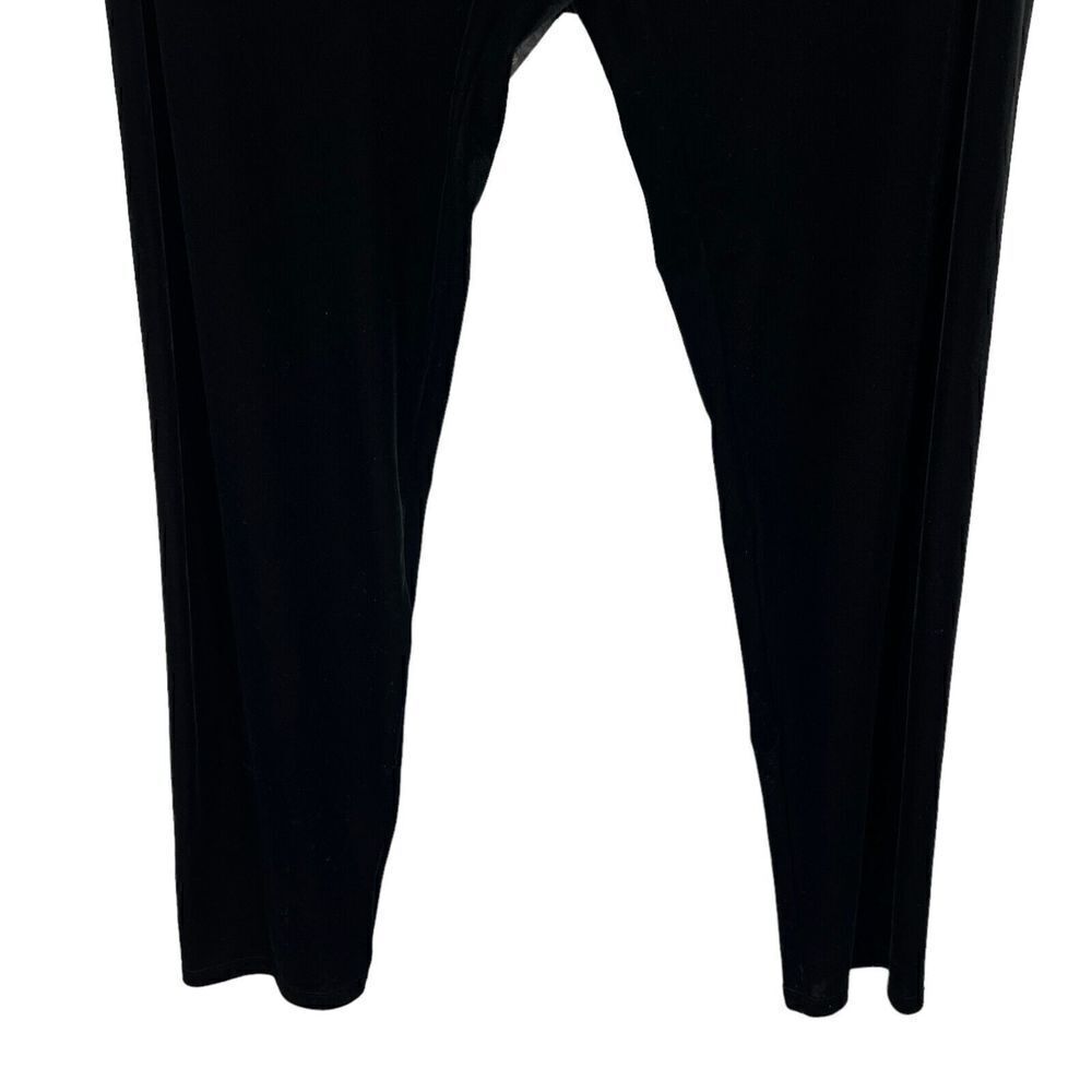 Eileen Fisher Ankle Leggings Woman 1X Black Velvet Style Stretch Pants - Picture 4 of 11